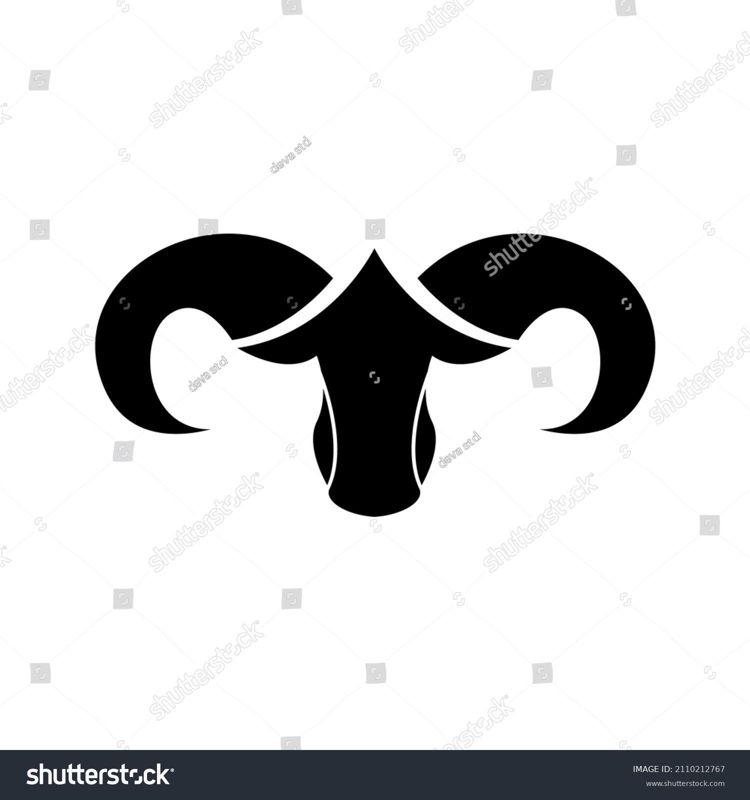 Black Suffolk Sheep Logo Design Vector Stock Vector (Royalty Free ...