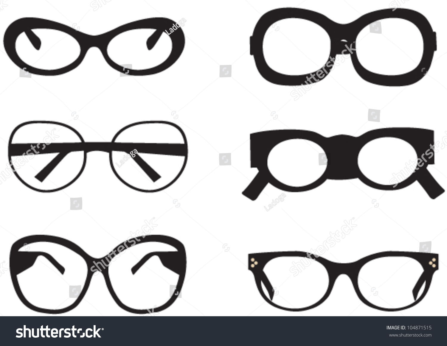 Black Sunglasses Icons On White Background Stock Vector Royalty Free 104871515 5619