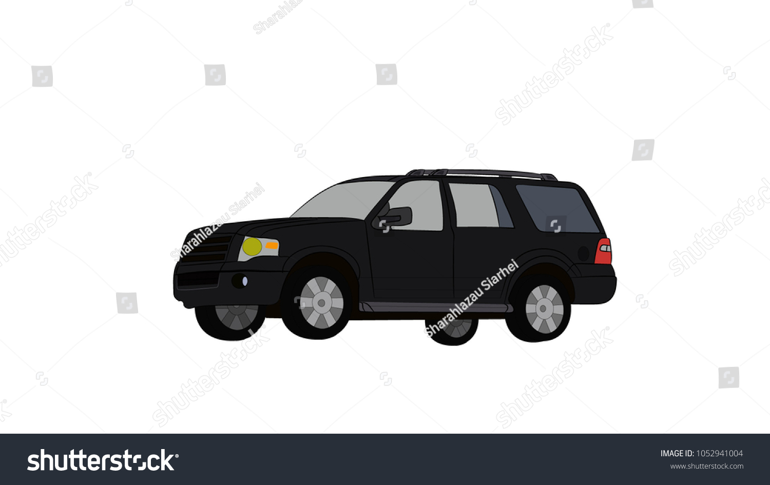 Black Suv Vector Stock Vector (Royalty Free) 1052941004