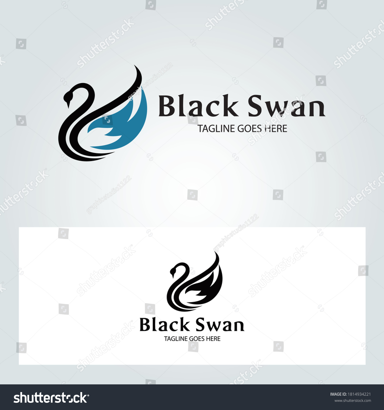 Black Swan Logo Design Template Vector Stock Vector (Royalty Free ...