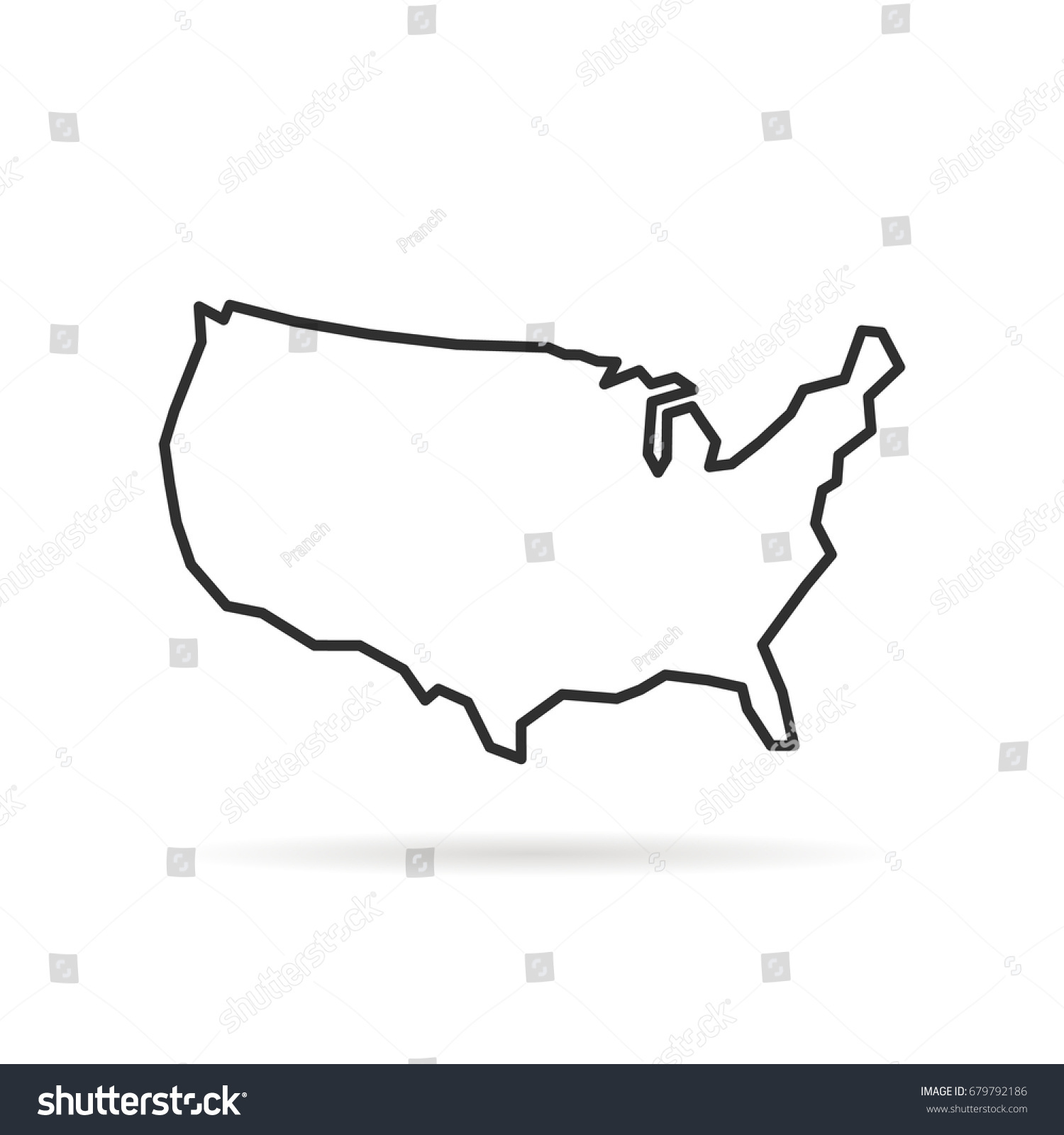 Simple usa map Images, Stock Photos & Vectors | Shutterstock