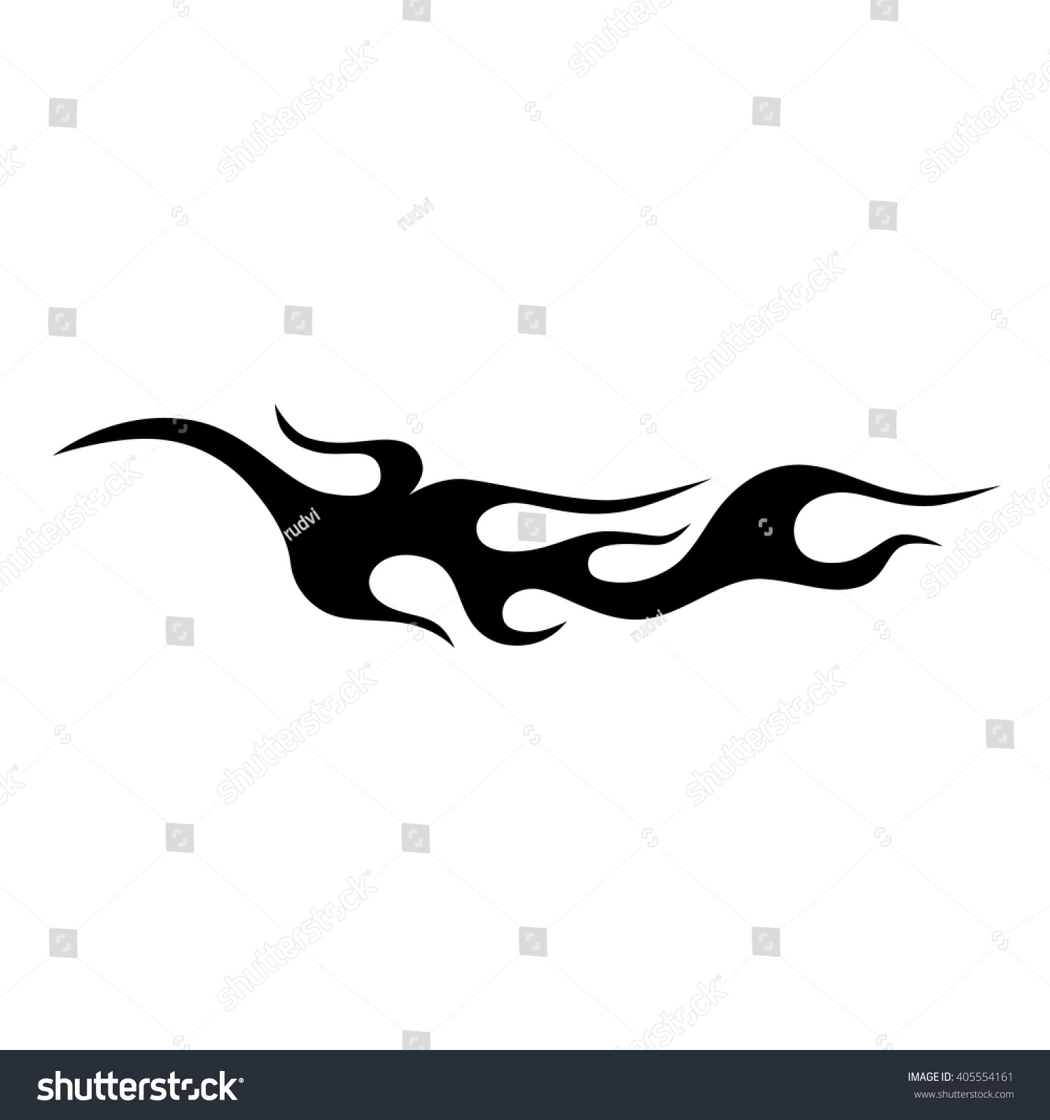 Black Tribal Flames Tattoo Another Design Stock Vector 405554161   Stock Vector Black Tribal Flames For Tattoo Or Another Design 405554161 