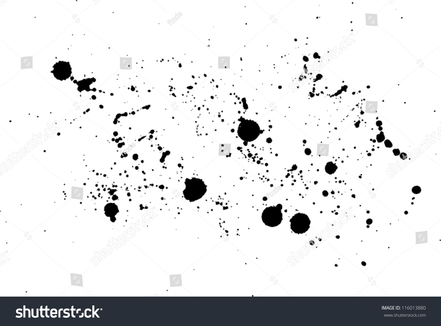 Black Vector Paint Drops Splatter - 116013880 : Shutterstock