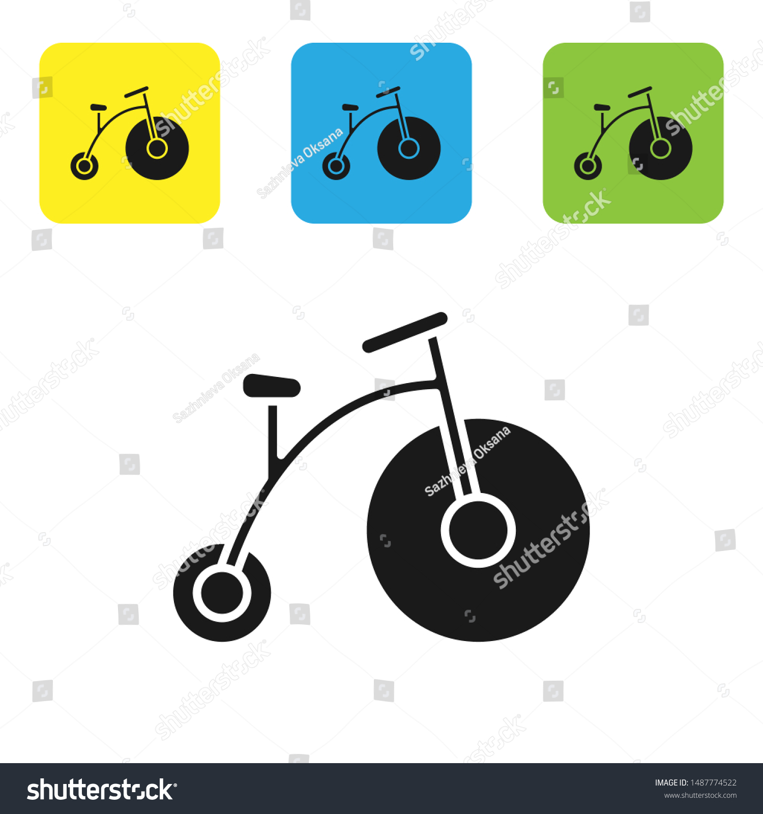 bike with one big wheel