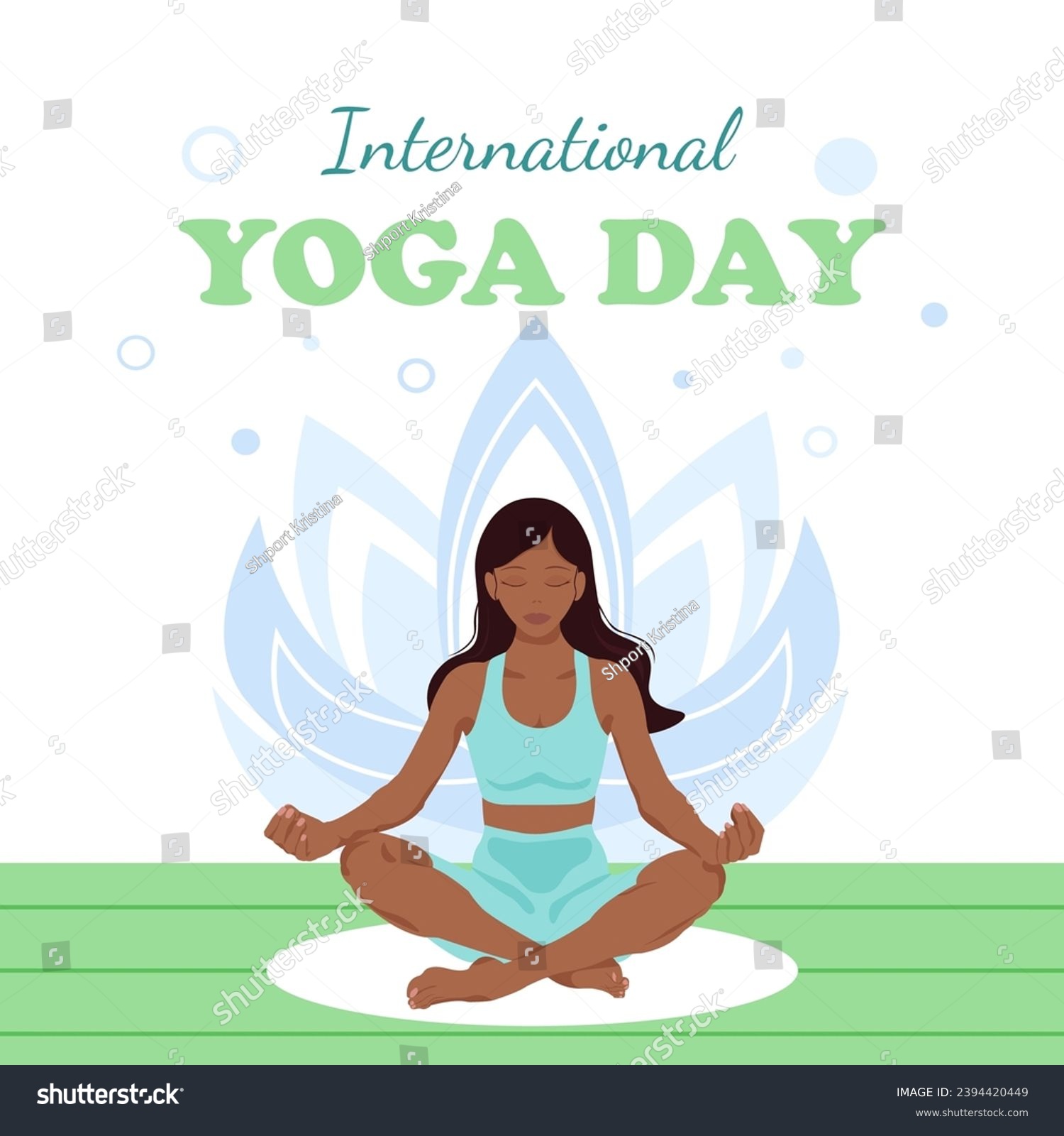 SVG of Black woman doing yoga, International Yoga Day svg