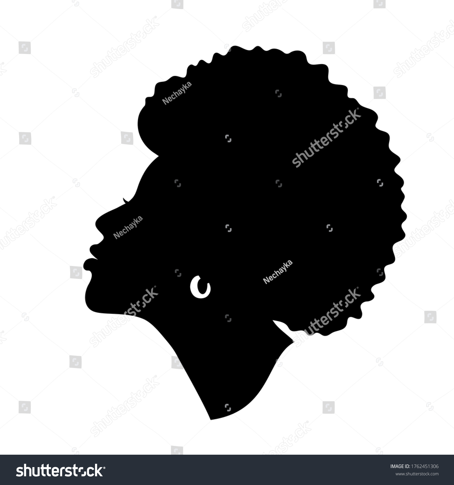 Black Woman Silhouette African American Woman Stock Vector (Royalty ...