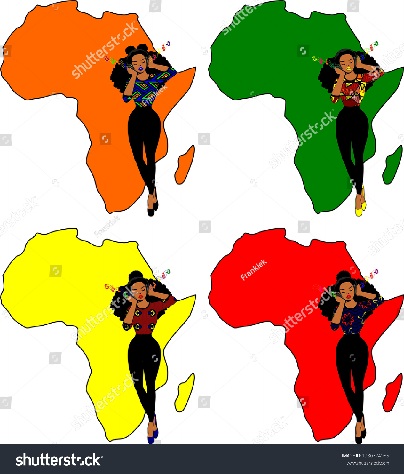 Black Women Standing Next Map Africa Stock Vector Royalty Free 1980774086 Shutterstock 8624