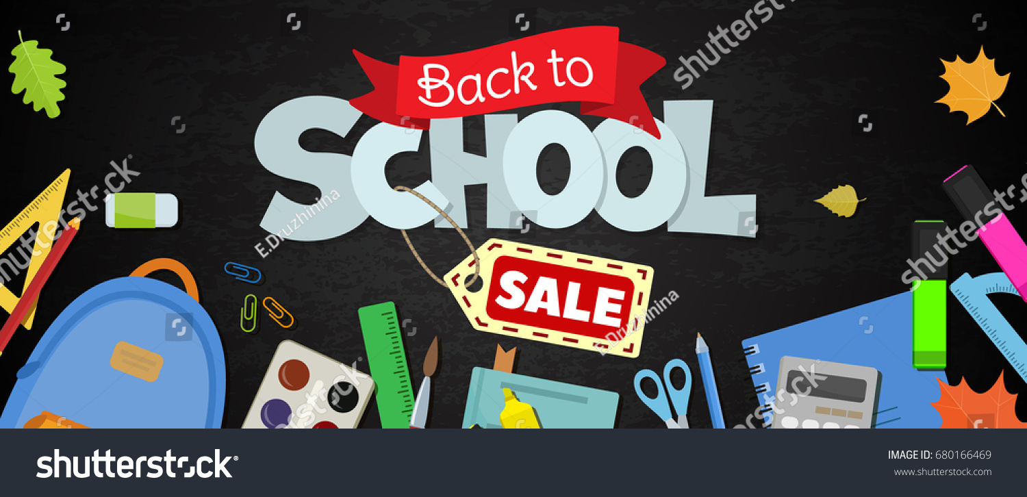 Blackboard Greeting First Day School Back Stock Vector (Royalty Free ...