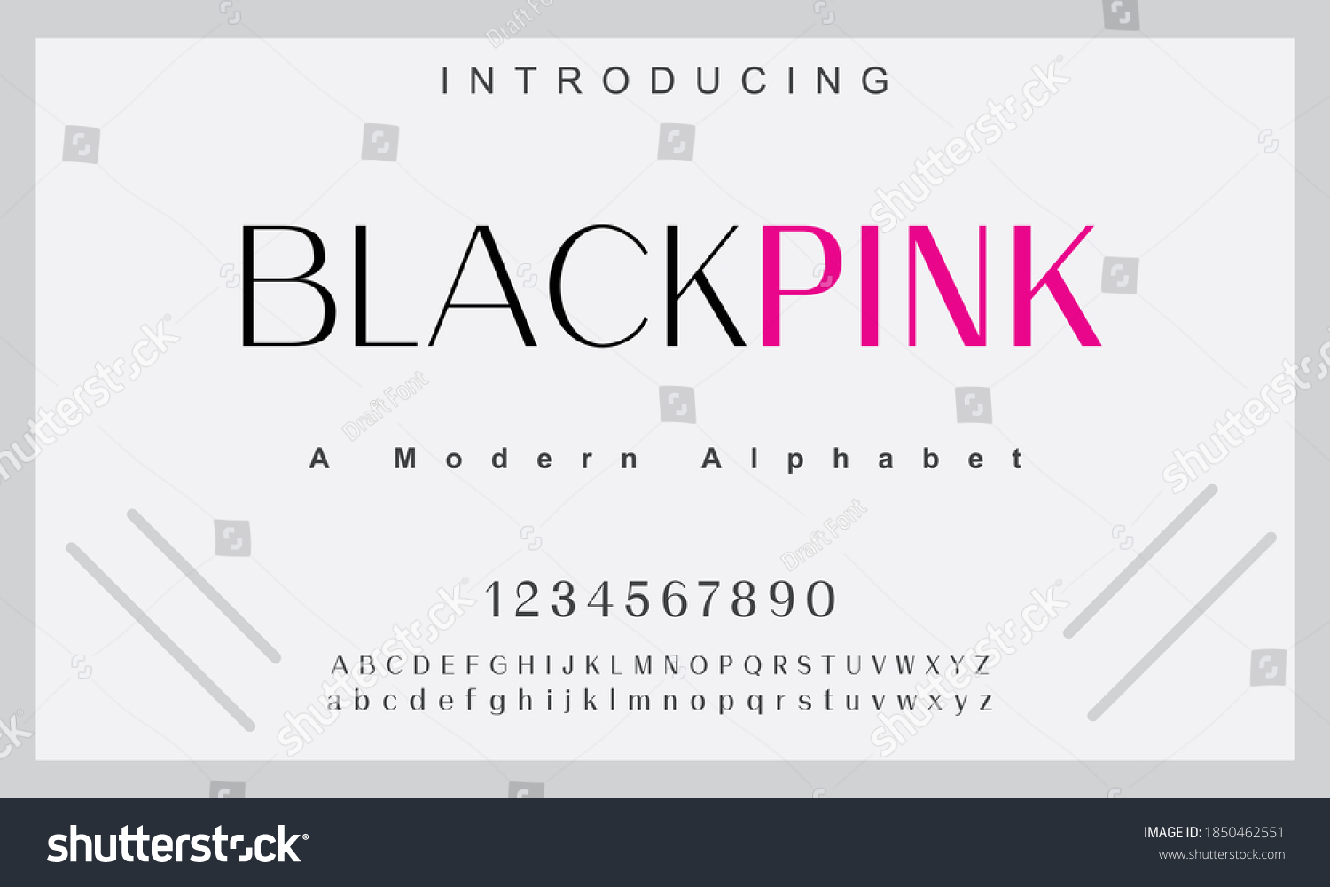 Blackpink font. Elegant alphabet letters font and number ...