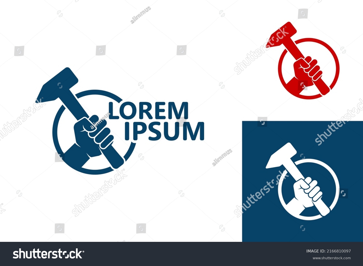 Blacksmith Iron Work Logo Template Design Stock Vector Royalty Free