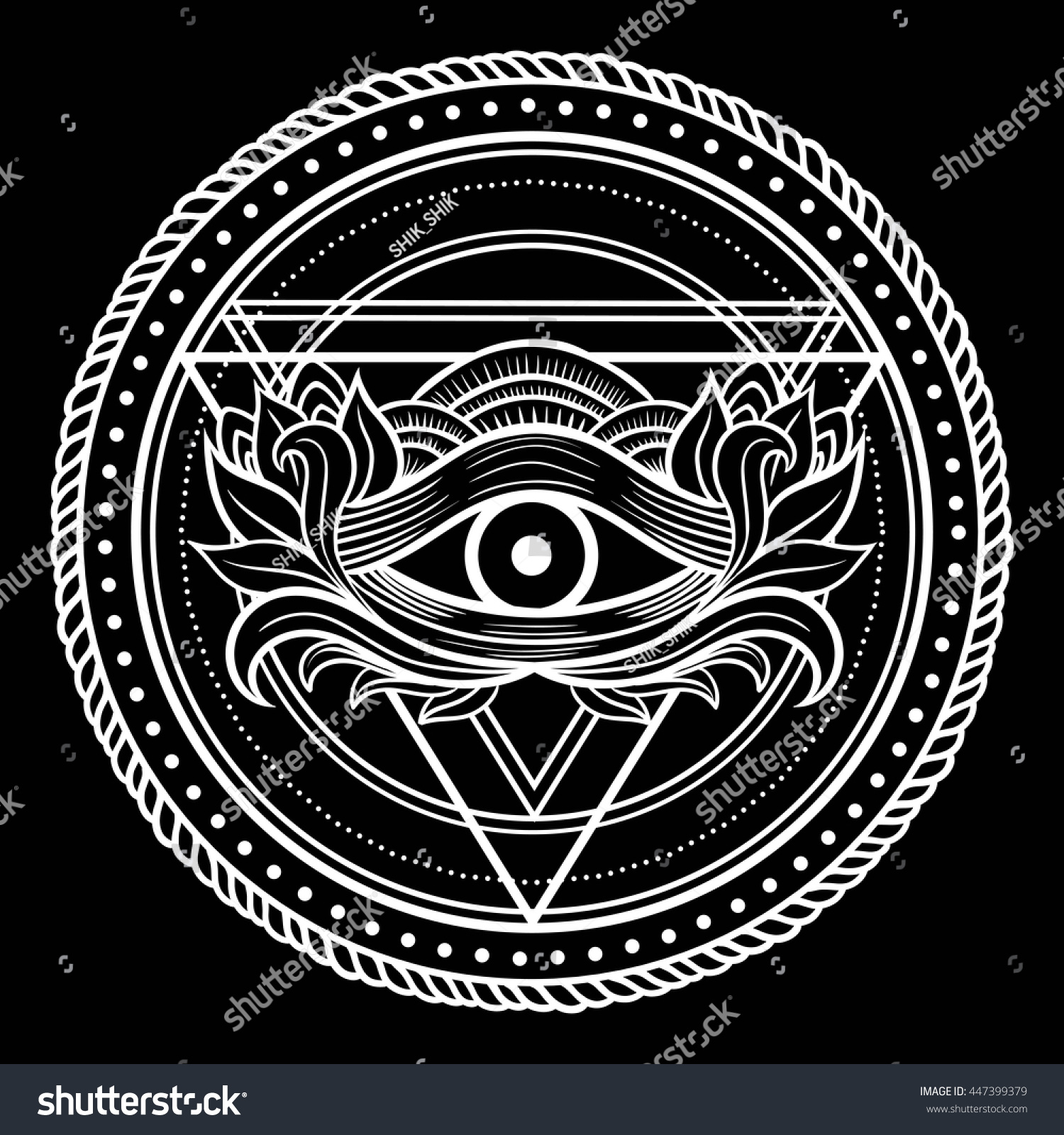 blackwork dotwork tattoo eye providence masonic stock vector blackwork dotwork tattoo eye providence masonic stock vector