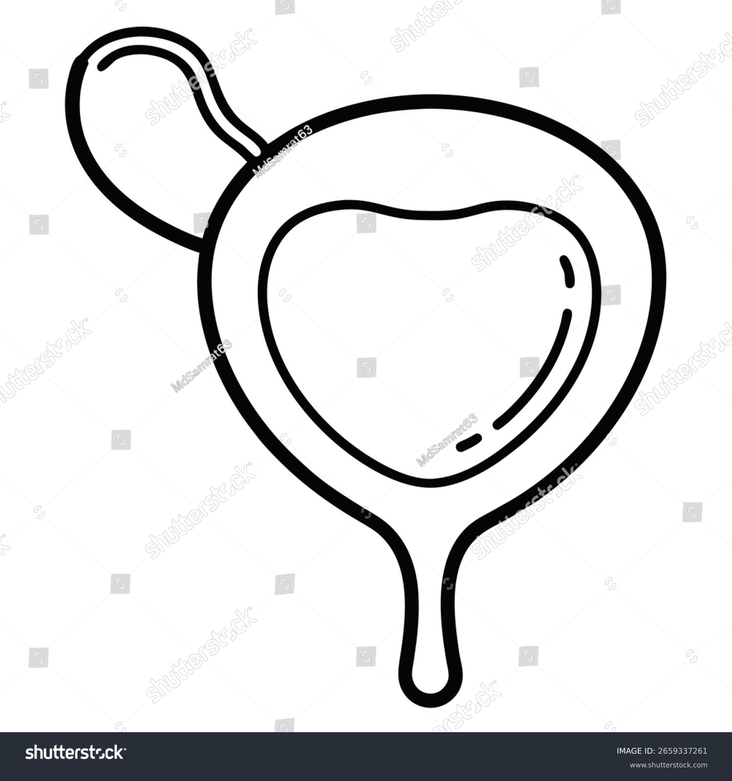 black outline bladder medical concept clip art preview