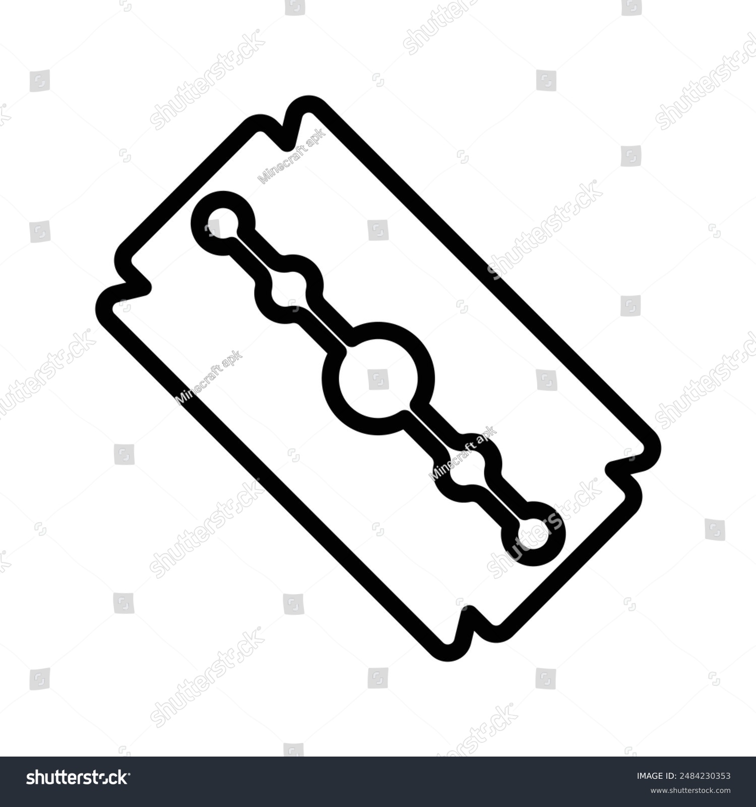 recommend clip art: Blade razor icon design in filled and outlined style
