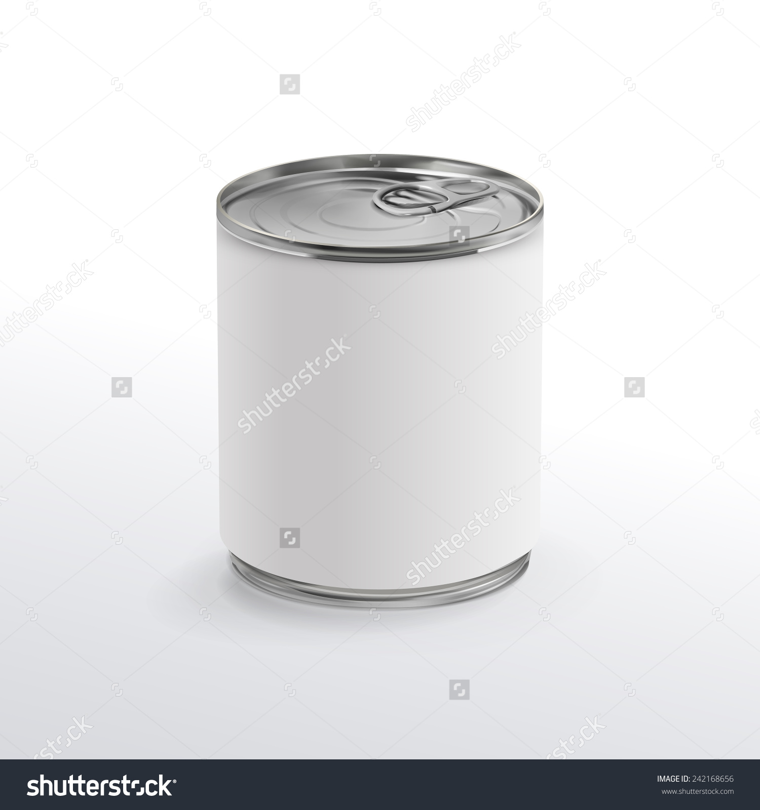 Blank Aluminum Can Isolated Over White Background Stock Vector ...