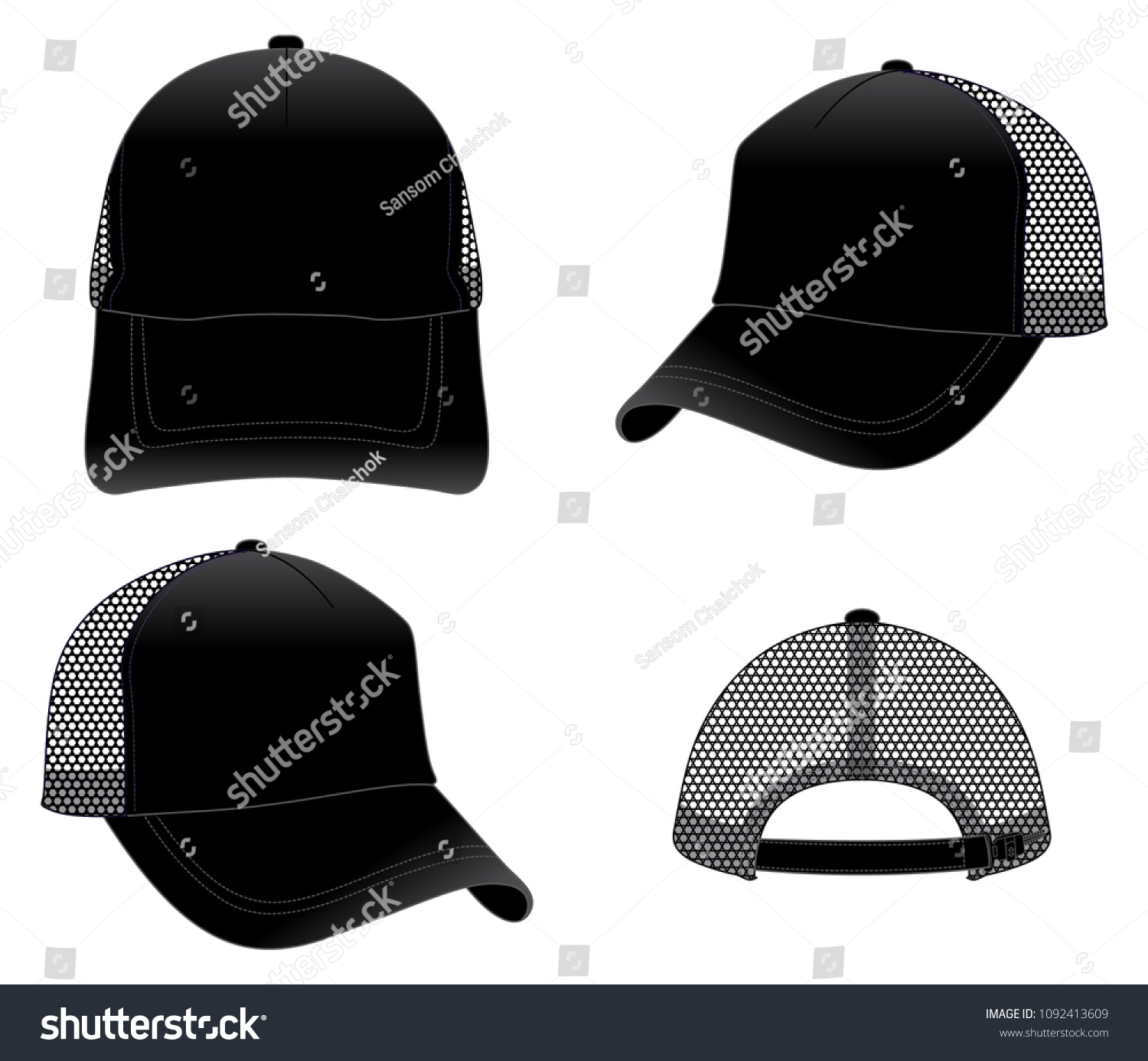 Black trucker cap Stock Illustrations, Images & Vectors | Shutterstock