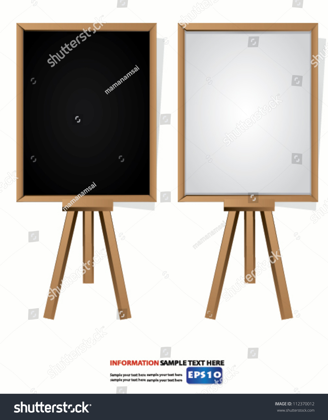 blackboard and whiteboard