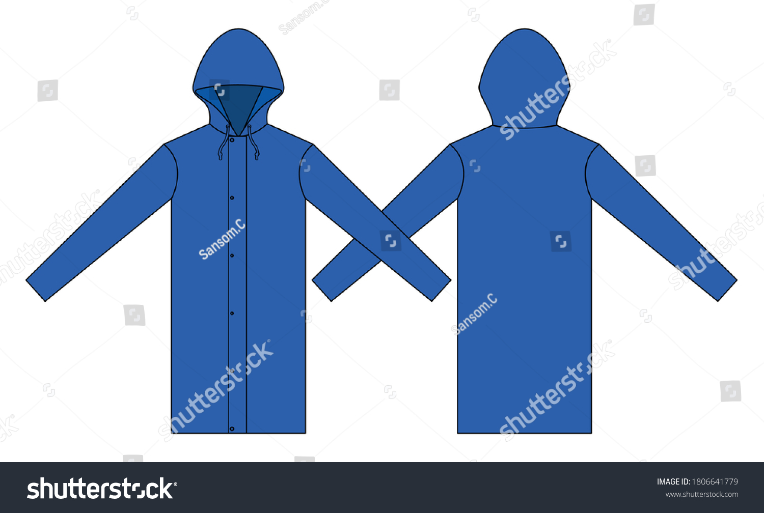 blank-blue-raincoat-suit-vector-templatefront-stock-vector-royalty