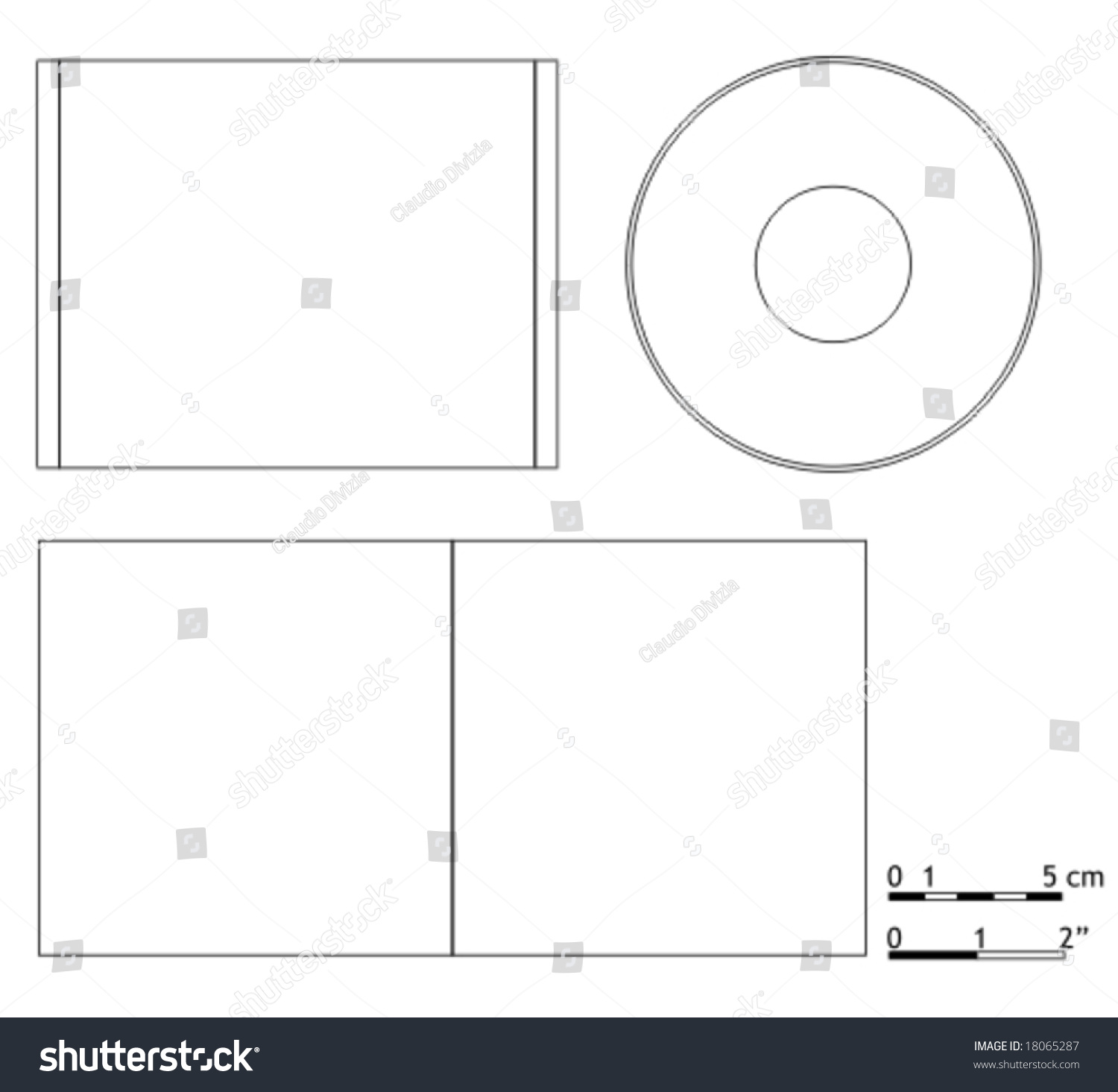 stock vector blank cd or dvd cover template 18065287