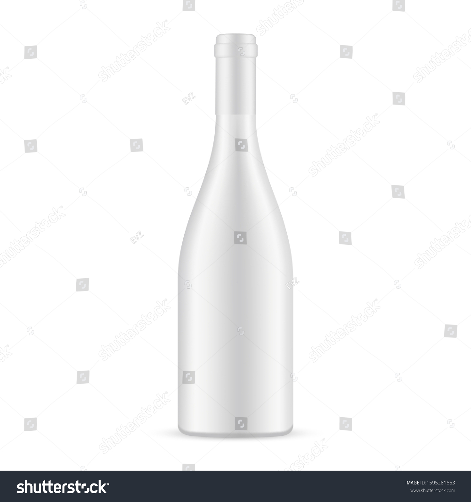 Download Blank Ceramic Wine Bottle Mockup Isolated Stock Vector Royalty Free 1595281663