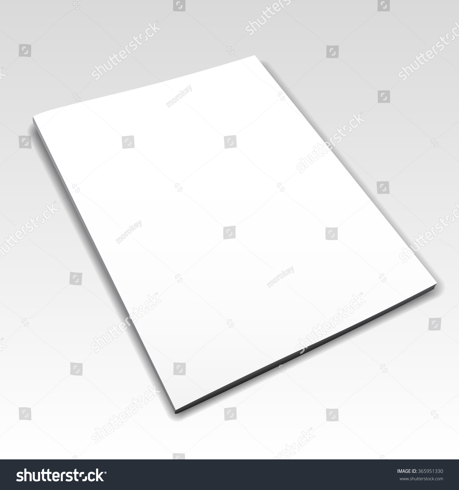 Blank Closed Magazine Mockup Template Realistic Stock Vector Royalty