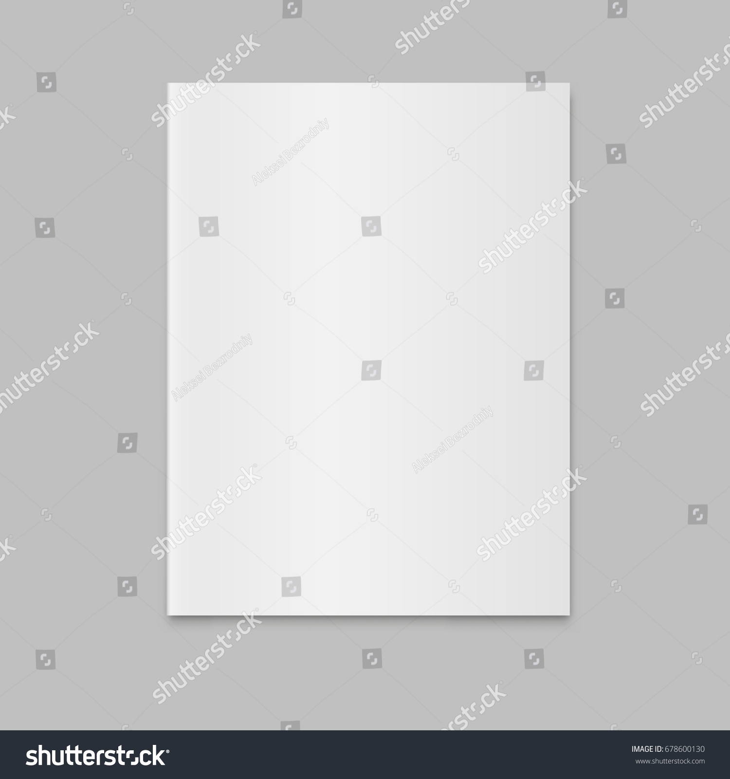 Blank Closed Magazine Newspaper Vector Mockup Stock Vector (Royalty ...