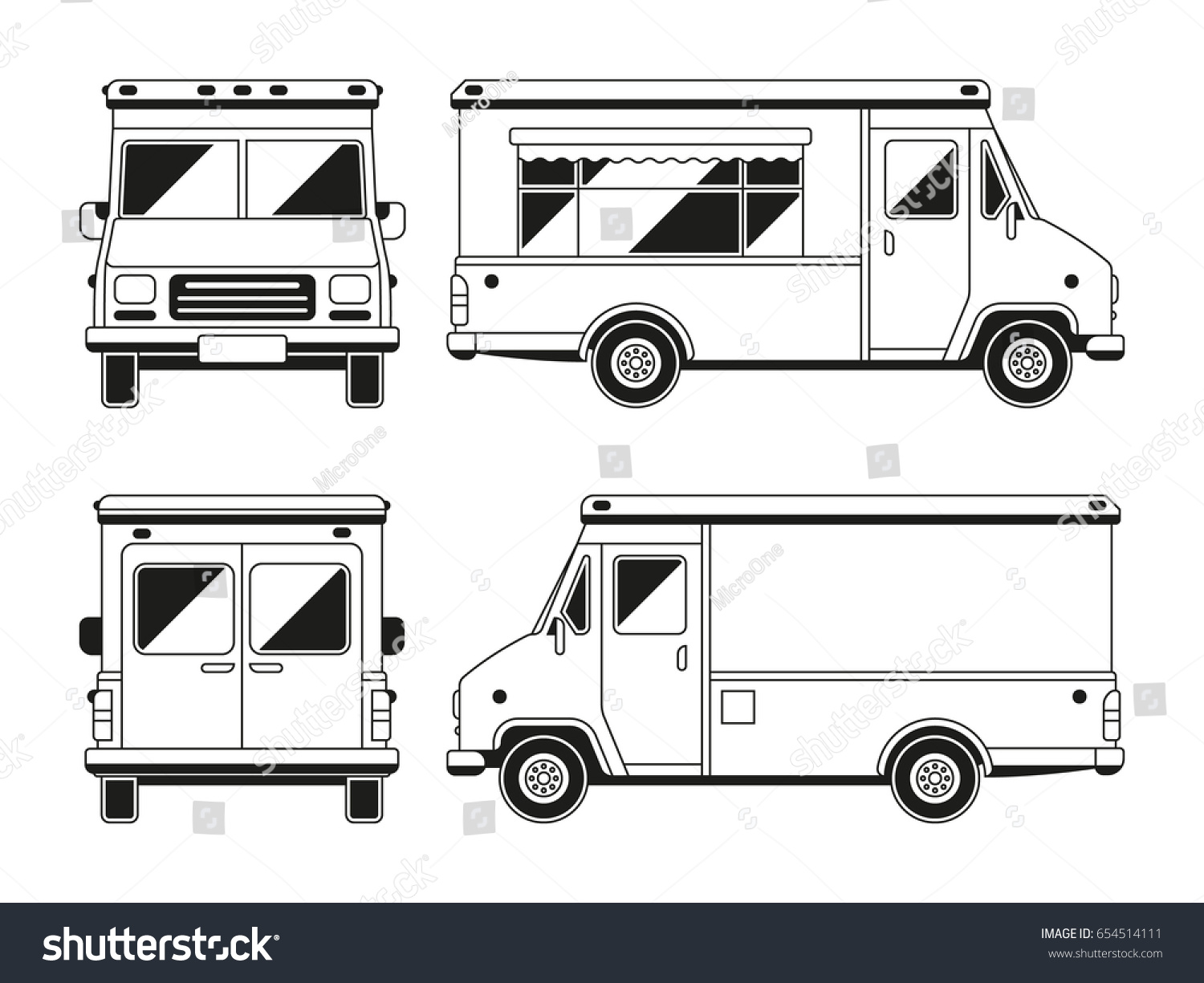 blank food truck template
