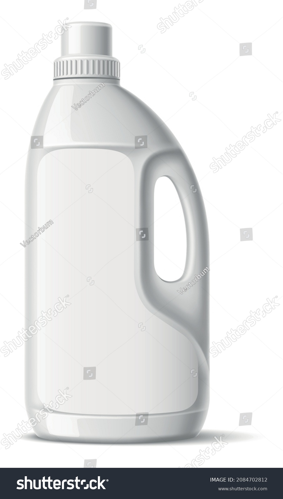 Blank Drainback Bottle Mockup Detergent Plastic Stock Vector (royalty 