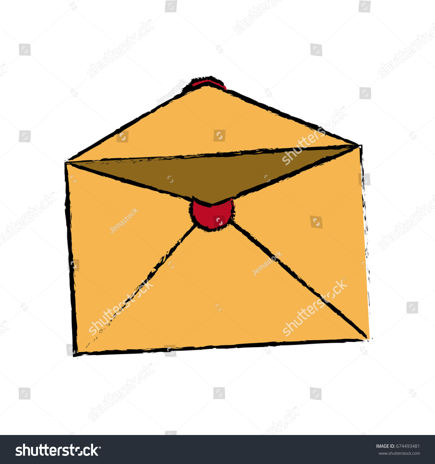 Blank Envelope Open Postal Email Communication Stock Vector (Royalty