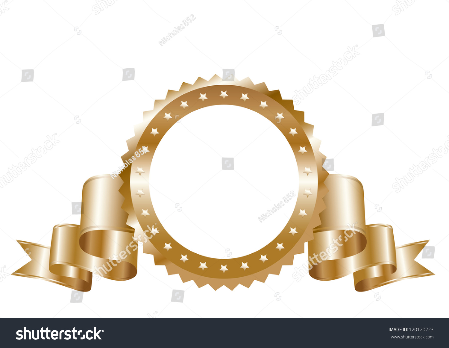 Blank Gold Labels Vector Stock Vector (Royalty Free) 120120223 ...