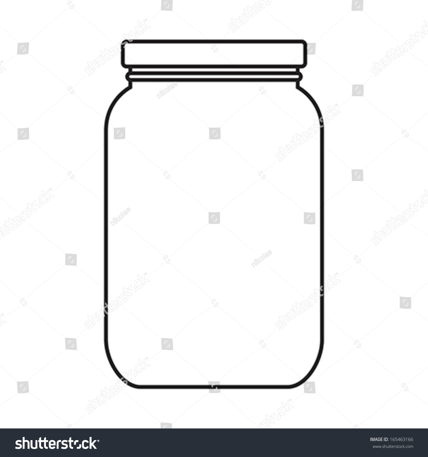 Blank Jar Cap Isolated On White Stock Vector (Royalty Free) 165463166