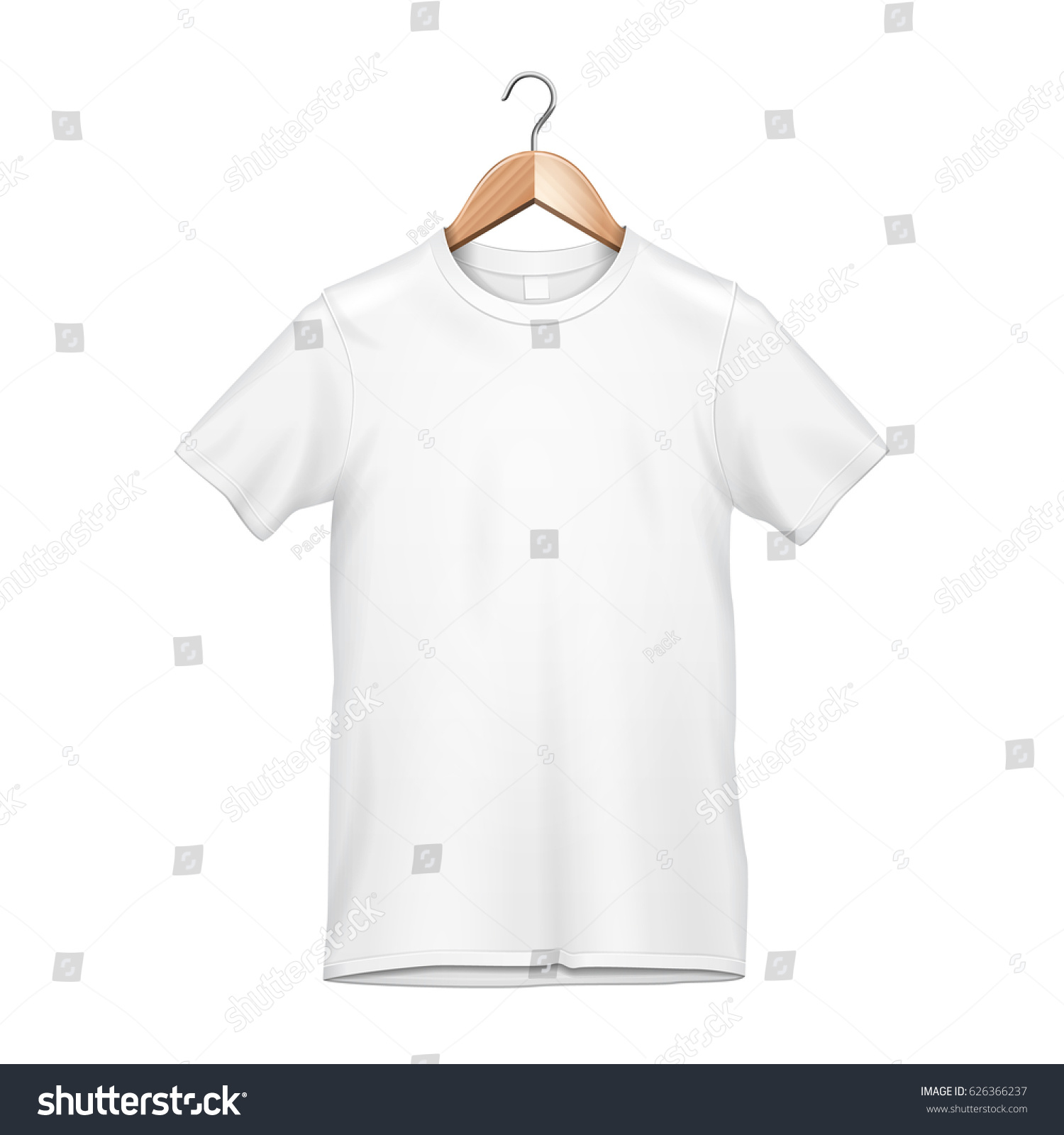 Download Blank Mens Unisex Cotton Tshirt On Stock Vector 626366237 ...