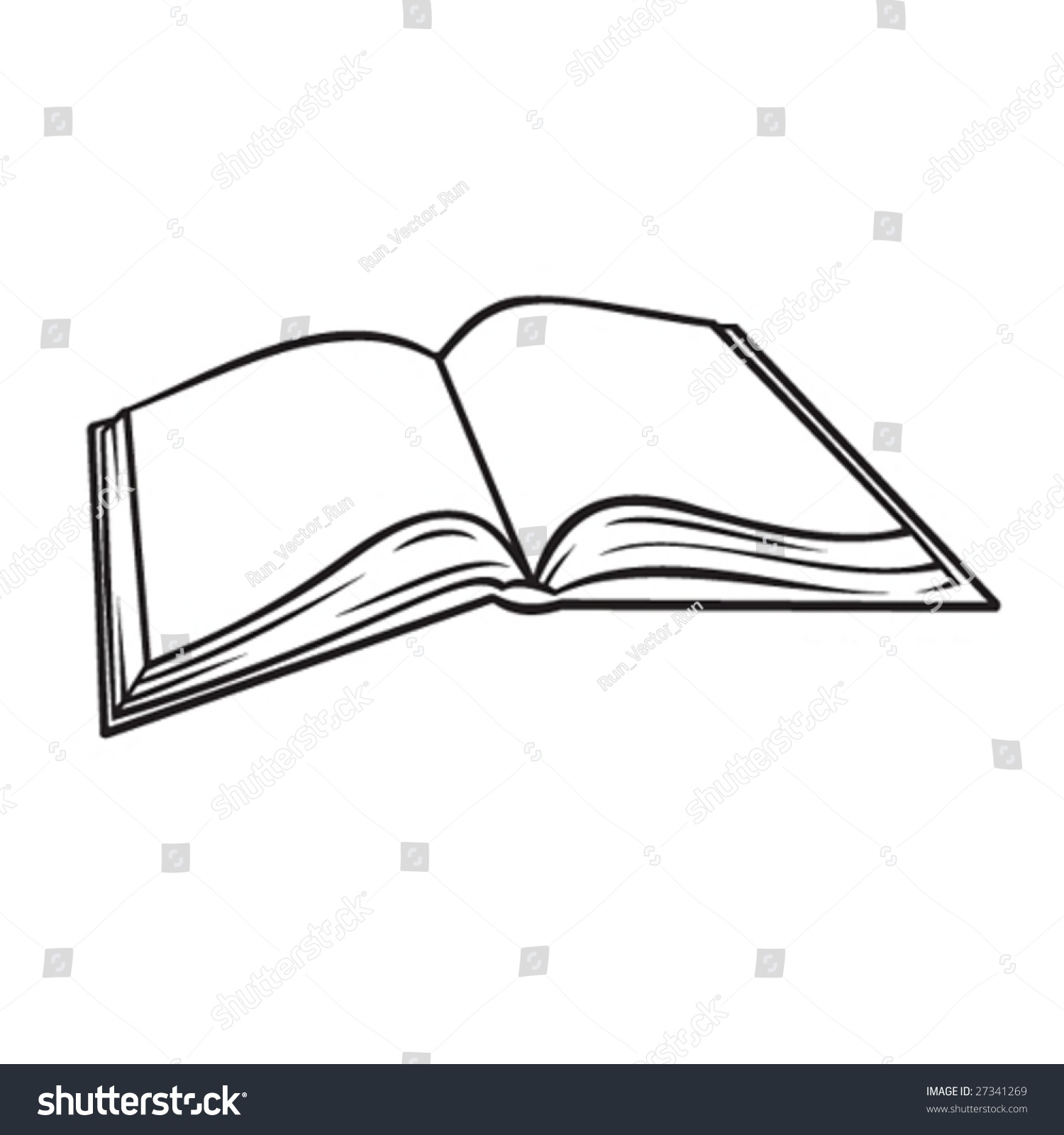 Blank Open Book Illustration - 27341269 : Shutterstock