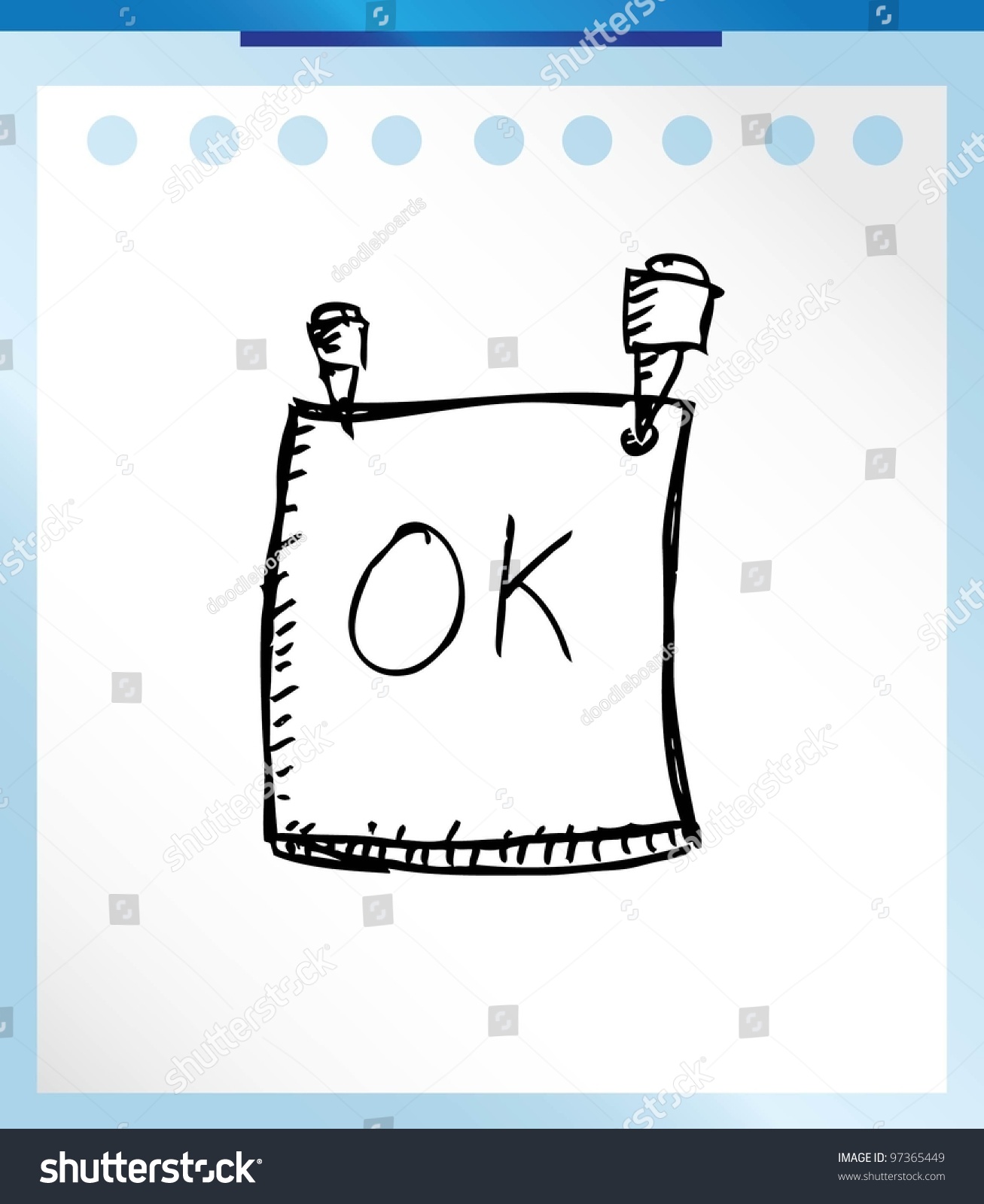 Blank Paper Note Preview Your Design Stock Vector (Royalty Free ...