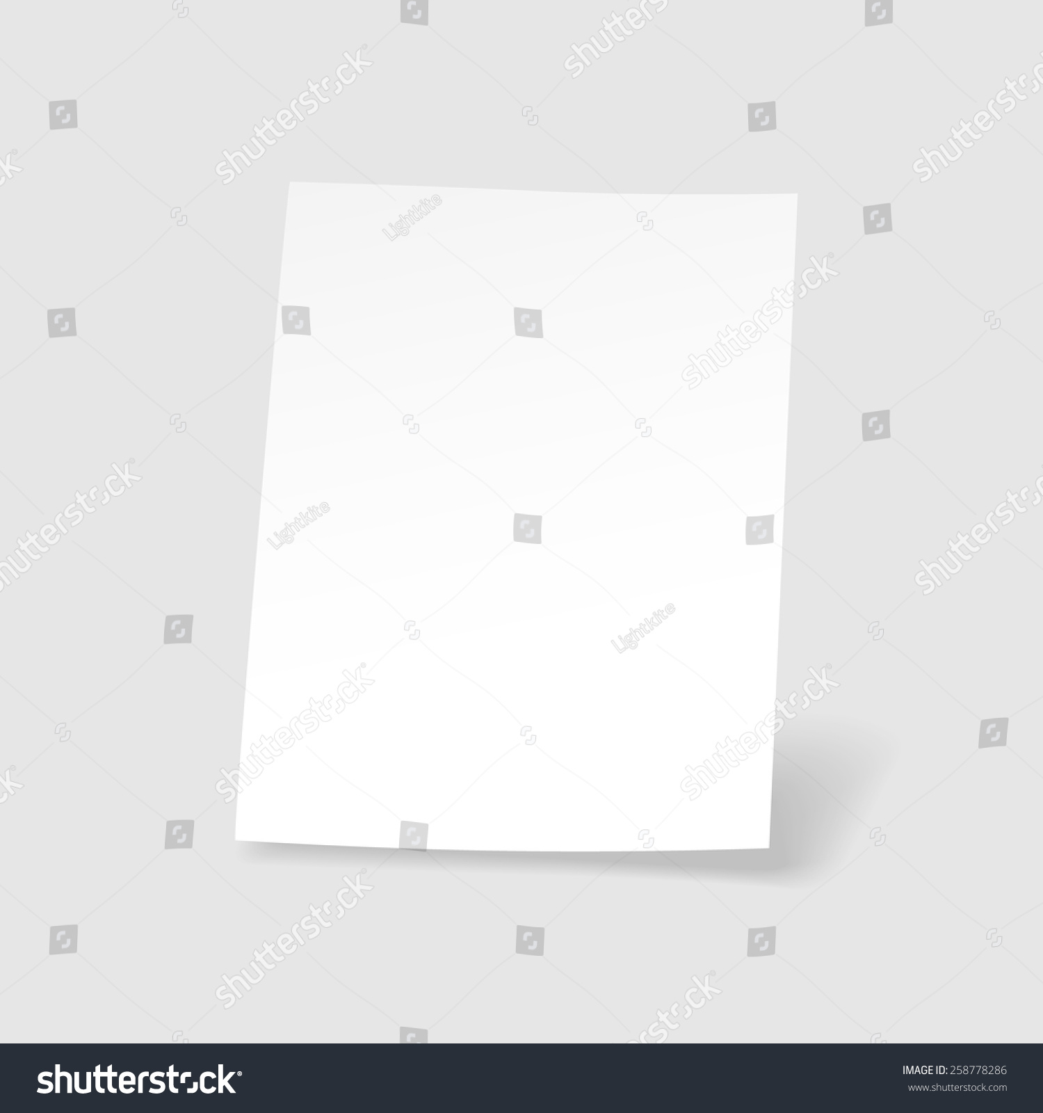 Blank Paper Sheet Realistic Vector Stock Vector (Royalty Free ...