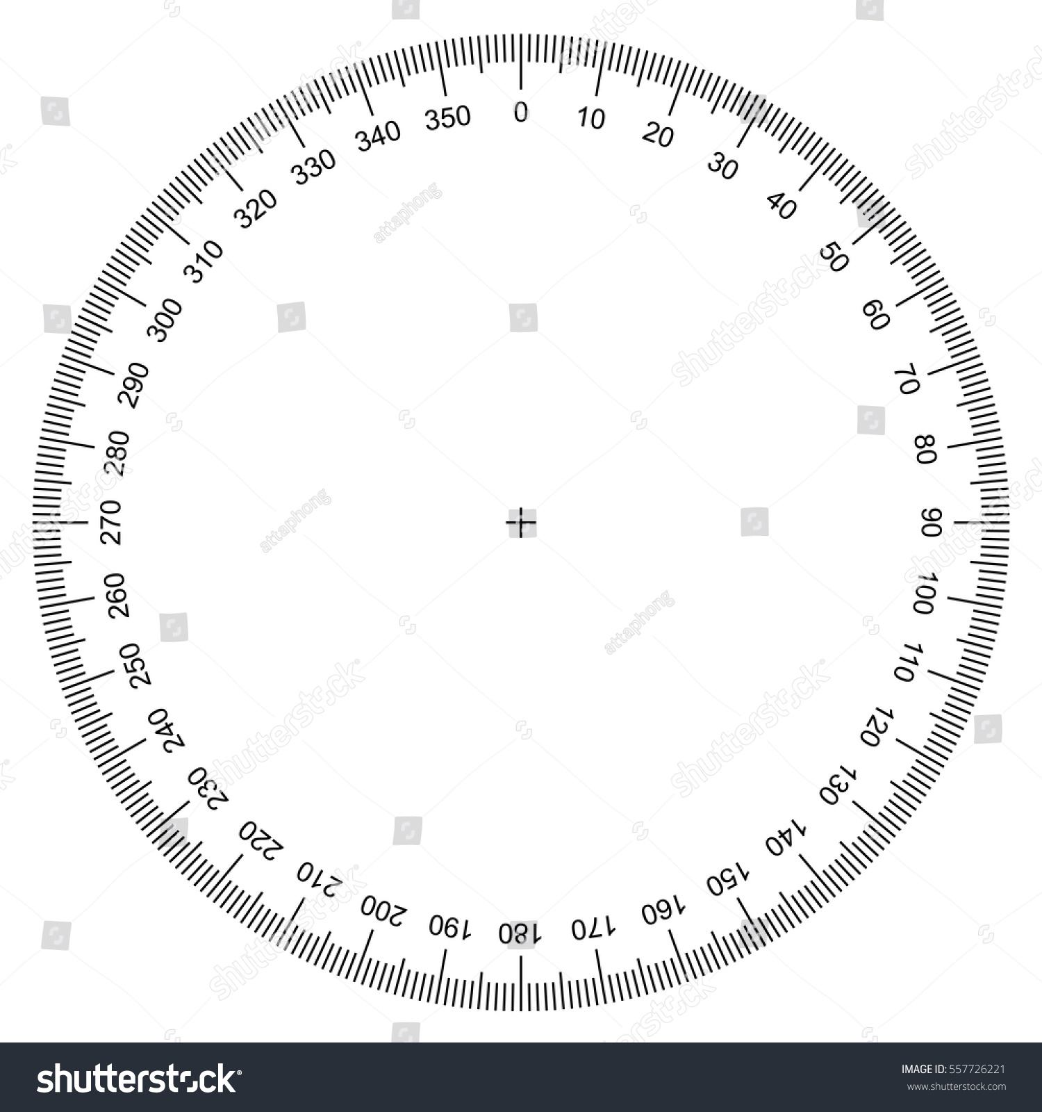 blank protractor actual size graduation isolated stock vector royalty free 557725375 shutterstock