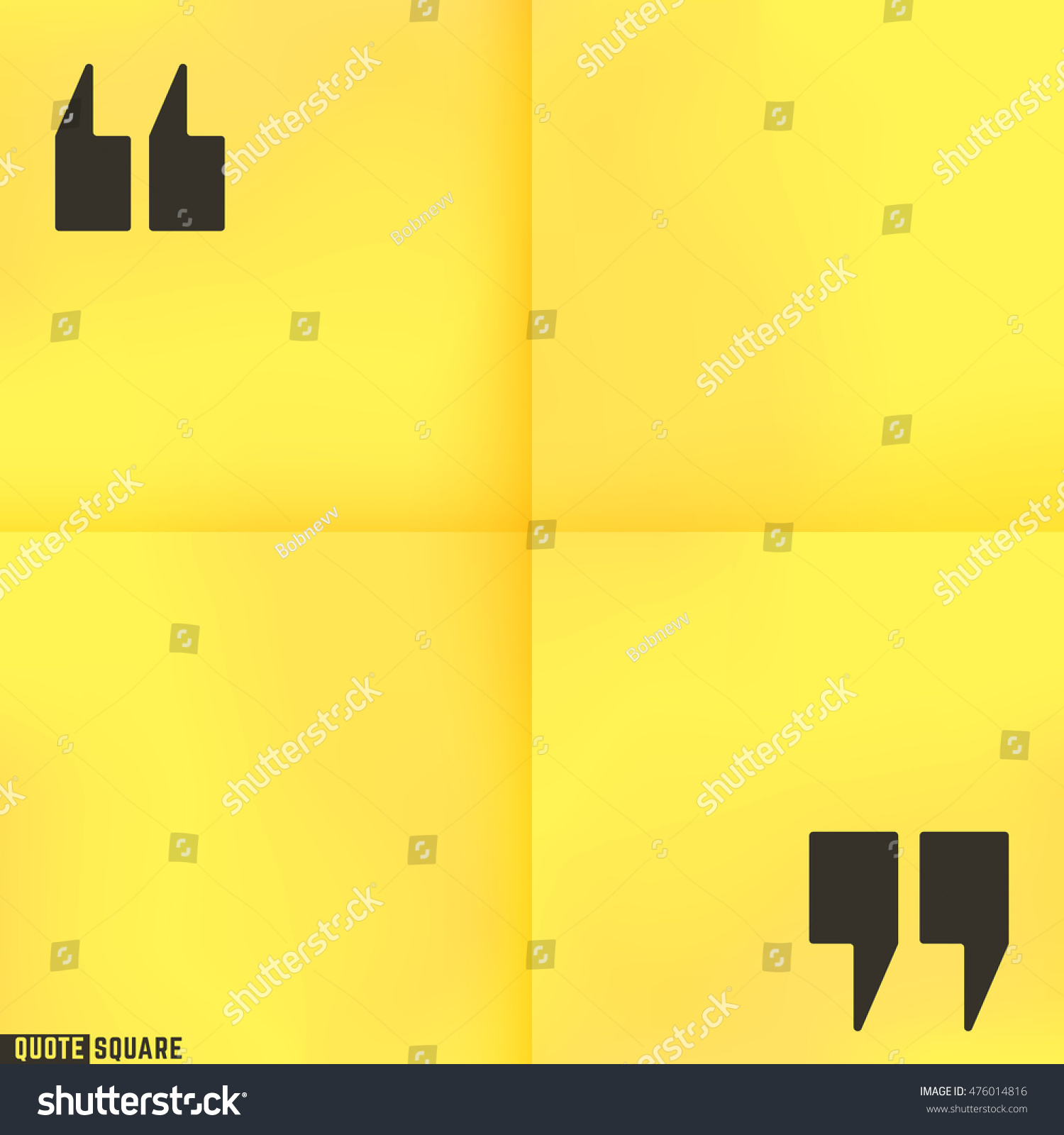 Blank Quote Square Text Box Template vector de stock (libre de