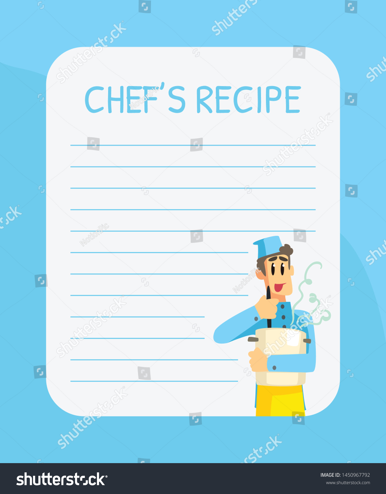 Blank Recipe Card Template from image.shutterstock.com