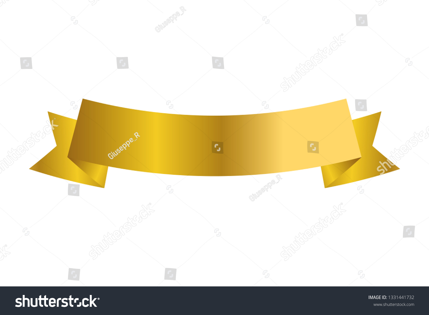 Blank Ribbon Banner Isolated Stock Vector (Royalty Free) 1331441732