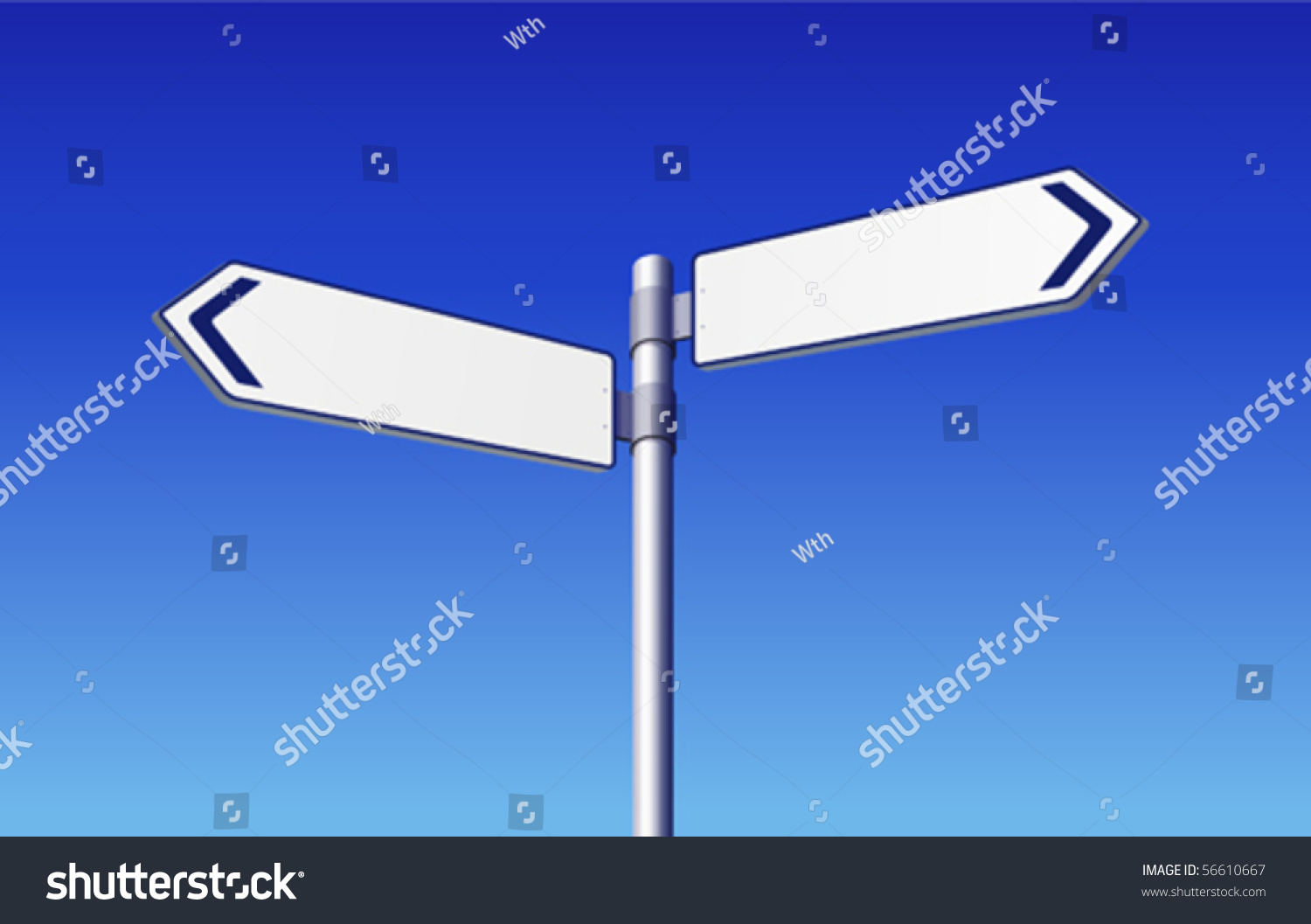 Blank Road Signs Stock Vector Illustration 56610667 : Shutterstock