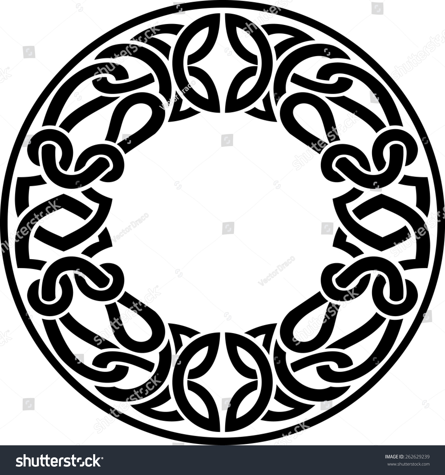 Blank Round Ornamental Celtic Design Stock Vector 262629239 : Shutterstock
