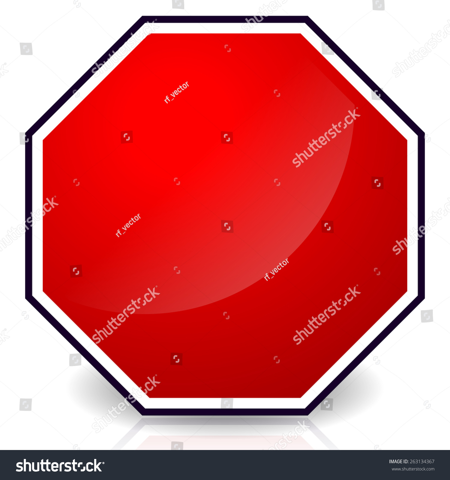 Blank Stop Sign Stock Vector (Royalty Free) 263134367 | Shutterstock