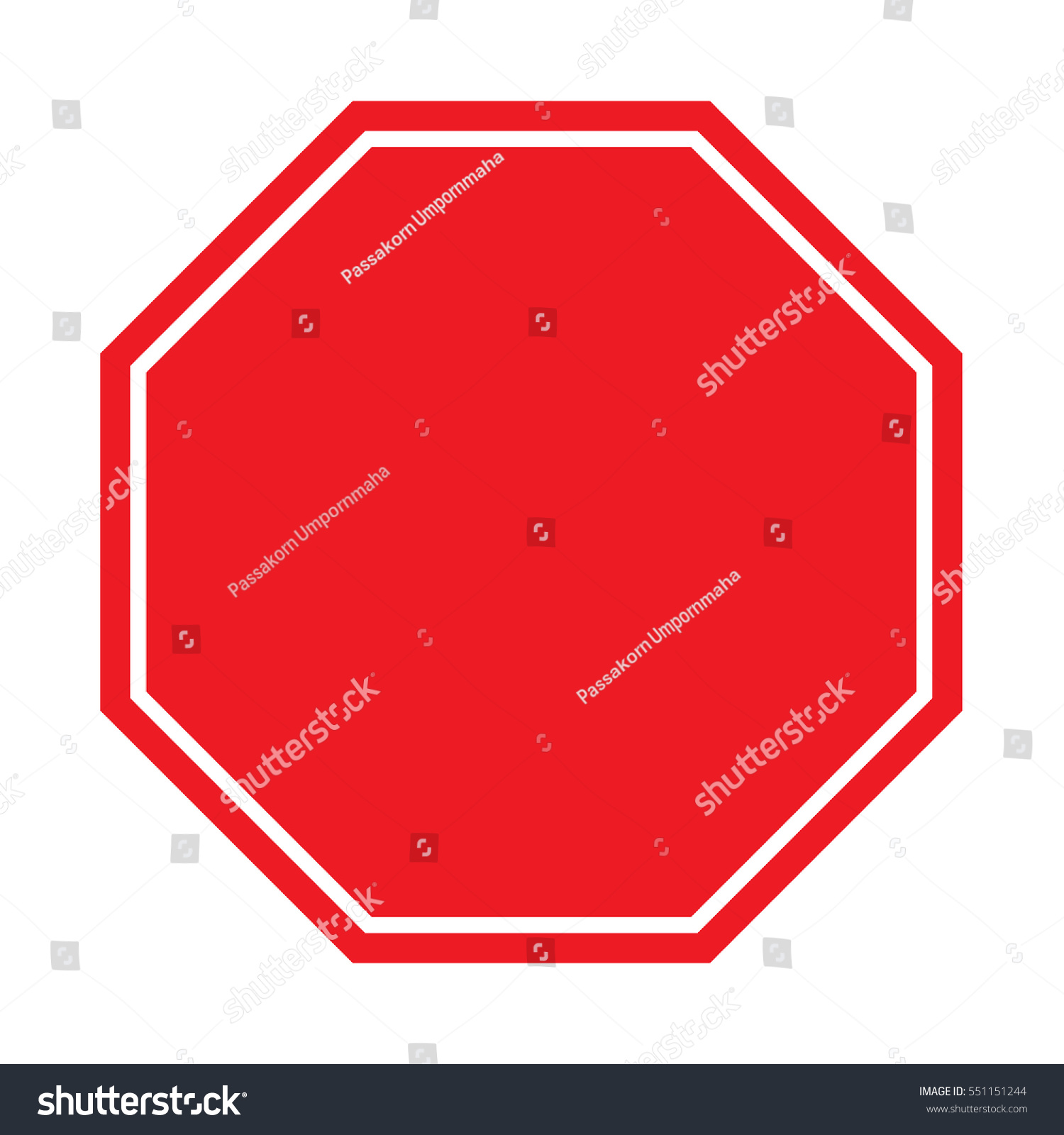 blank stop sign stock vector 551151244 shutterstock