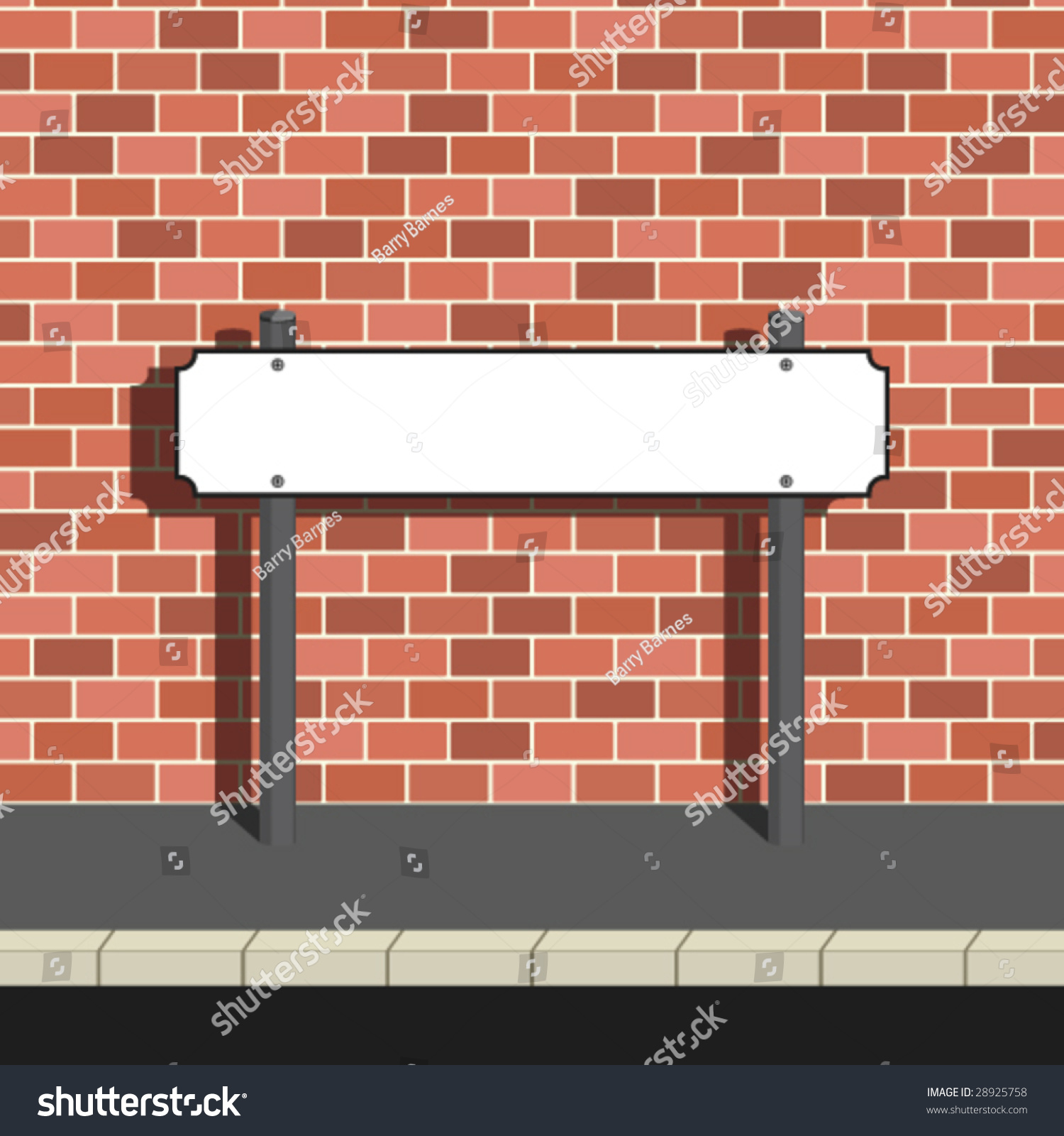 Blank Street Name Sign Stock Vector 28925758 - Shutterstock