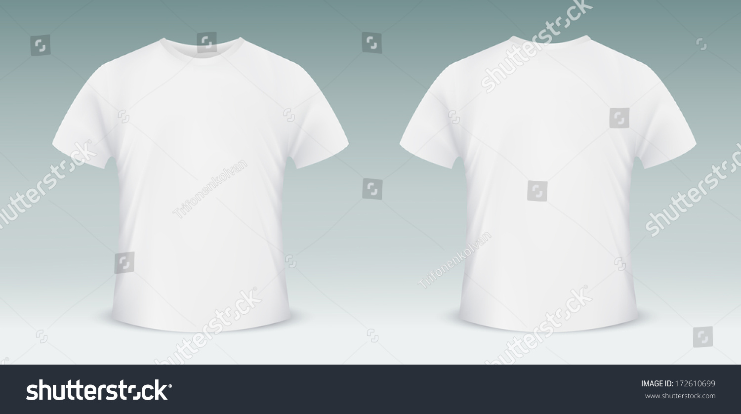 Download Blank Tshirt Template Front Back Side Stock Vector 172610699 - Shutterstock