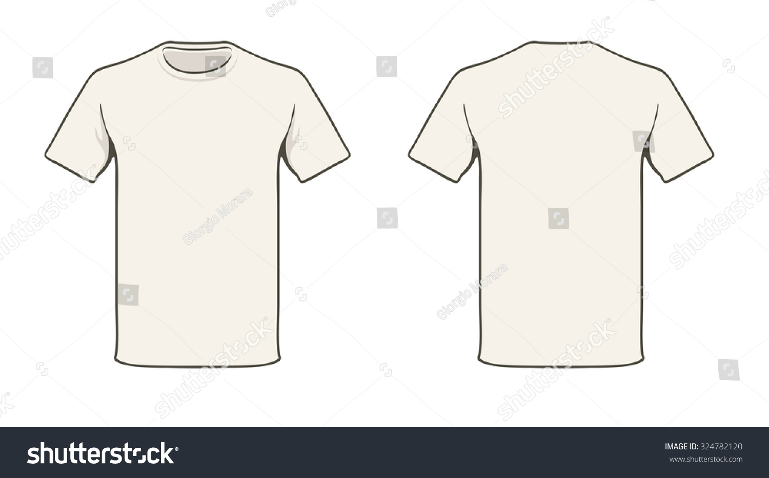 Blank Tshirt Template Solid Color Easy Stock Vector 324782120 ...