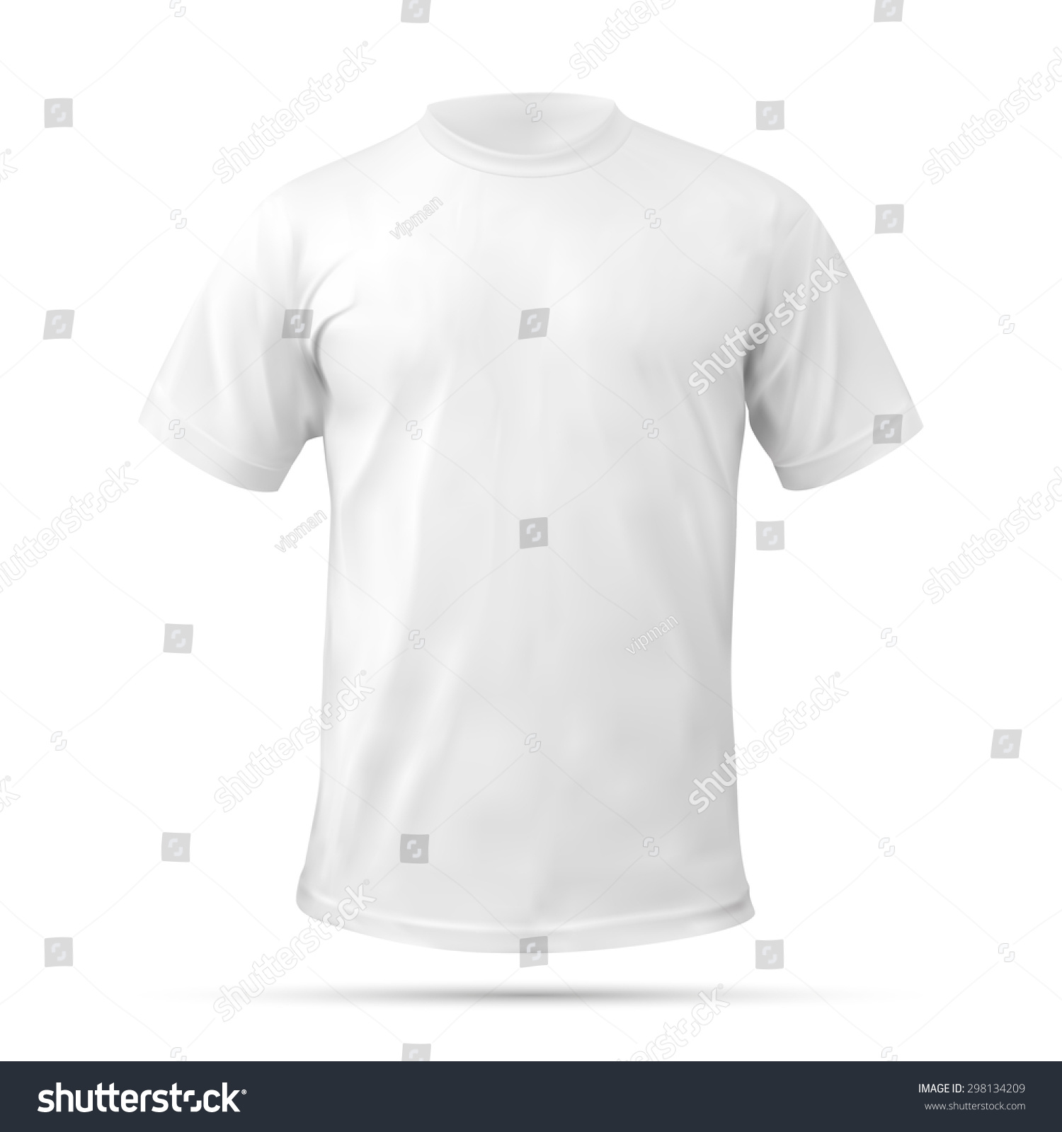 Blank T-Shirts Template Stock Vector Illustration 298134209 : Shutterstock