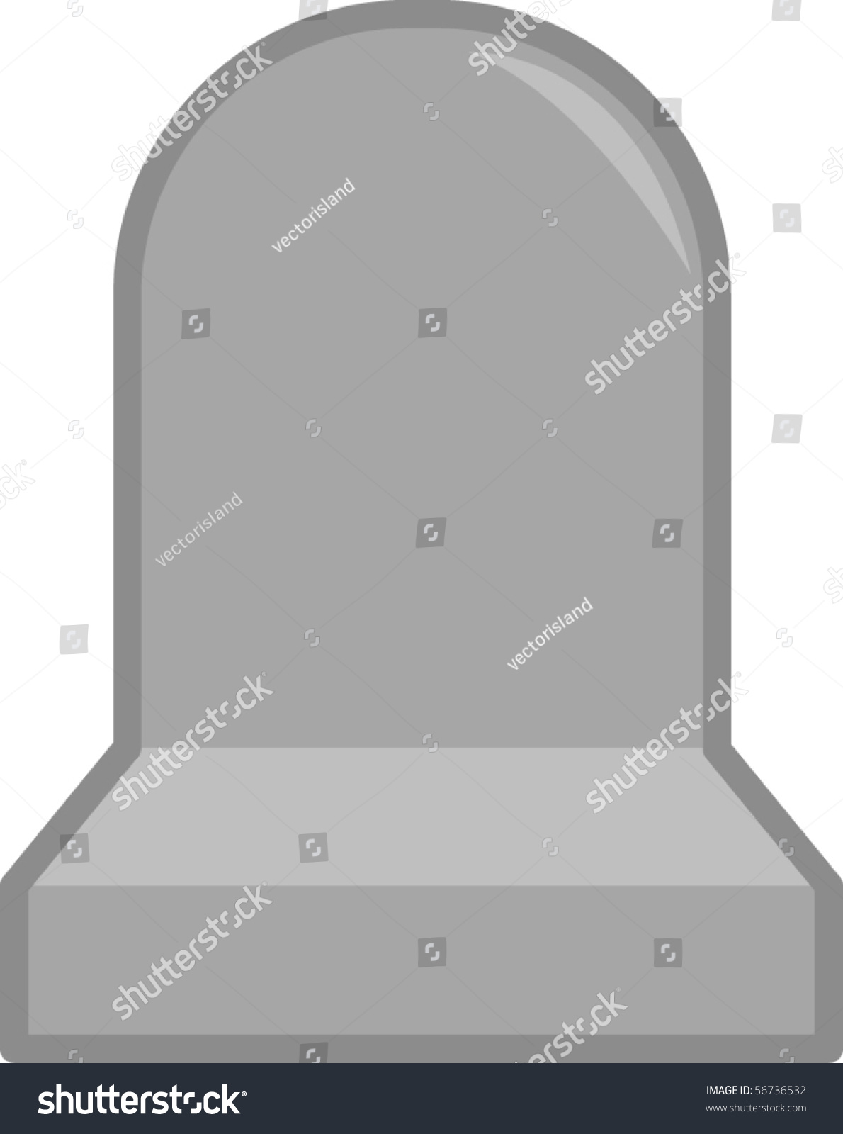 Blank Tombstone Template Stock Vector 56736532 Shutterstock