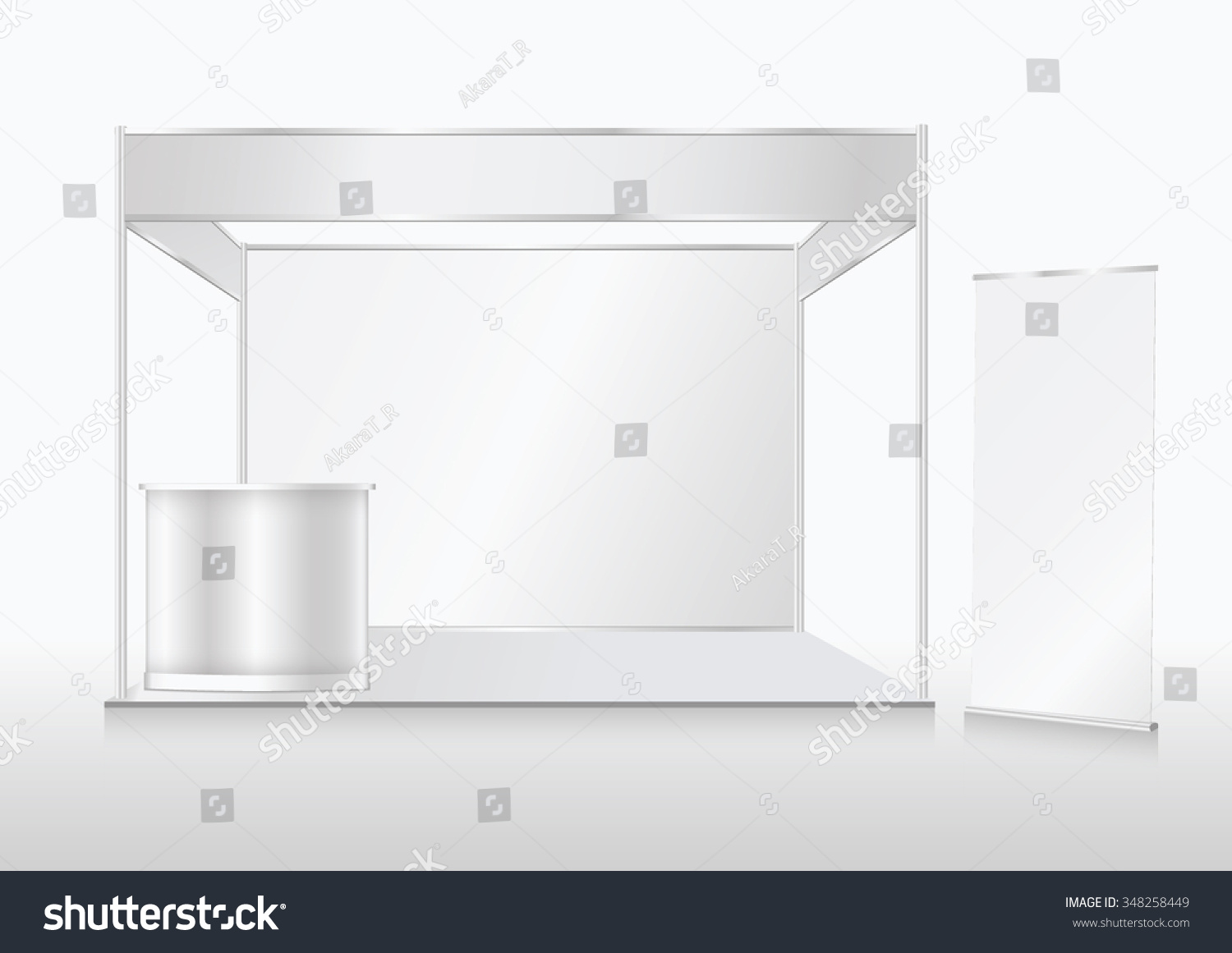 from vectors table create in r a Show Stock Booth Trade Blank Up 348258449 Mock Vector