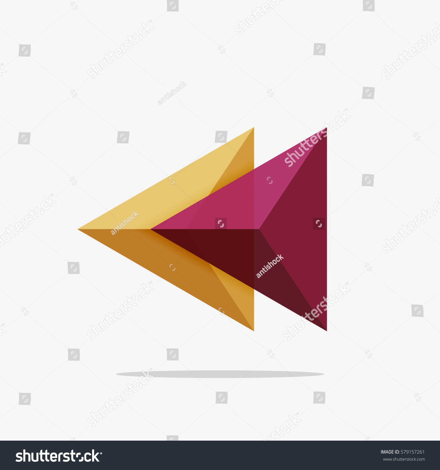 Blank Triangle Layout Business Template Infographic Stock Vector