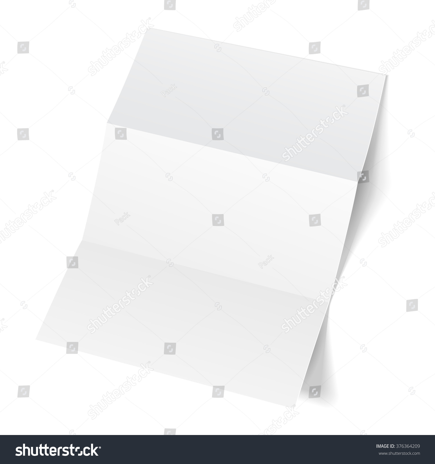 Blank Trifold Paper Leaflet Flyer Broadsheet Stock Vector 376364209 ...